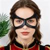 1 шт. Маска-полумаска «Кошачий глаз» для женщин, Черная маска кошки из искусственной кожи для маскарада, Хэллоуина и косплея