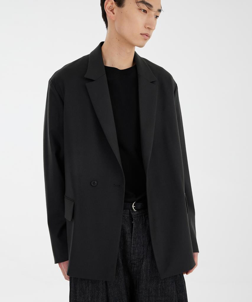 Youth Double-Breasted Jacket - Charcoal Gray