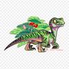 Мультфильм Raptor Art Velociraptor Dinosaur Iron on Heat Transfer Printing Виниловые нашивки, наклейки для одежды, аппликации «сделай сам», моющиеся нашивки