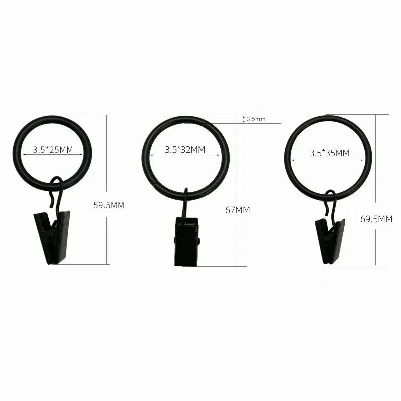 10PCS Curtain Hanging Clips Metal Clip Rustproof Curtain Rods Holders Hangers Split Curtain Rings Buckles Eyelets Grommet Bra