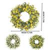 ABS Colorful Wildflower Spring Summer Door Wreath 40cm Drieds Flower Plastic Artificial Wreath Party
