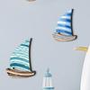 Ocean Theme Sailboat Hanging Sign Hawaiian Style Ocean Sailboat Decor  For Summer Home Room