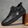 Модный Новый Дизайн 2025 Мужские Кожаные Кроссовки Мужские Дышащие Кожаные Туфли Кожаная Ручная Работа Повседневная Мужская Обувь Мужские Ботильоны для Улицы