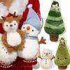 Creative Cartoon Christmas Series Snowman Plush Doll Pillow Tree Snowman Elk Plush Toy Holiday Decor Gift for Boys Girls