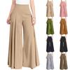 Женские модные повседневные брюки большого размера свободного кроя с высокой талией, прямые, широкие, легкие