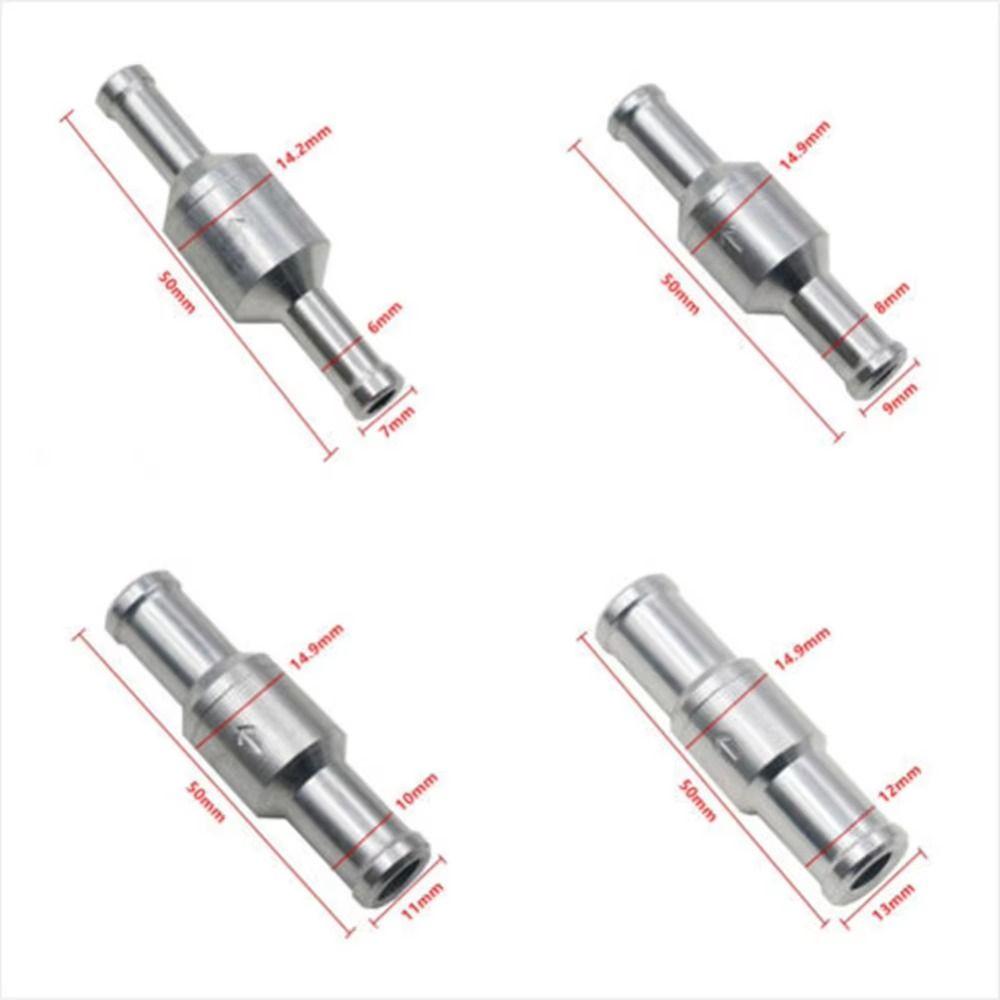 Aluminium Non Return Check Valve Chrome Professional Grade Inline Check Valve NBR Rubber High Reliability Fuel Valve
