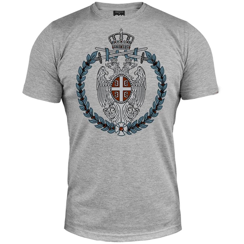 Serbian Eagle Medal Printed TShirt 100 Cotton ONeck Short Sleeve Summer Casual Unisexs Tshirt Streetwear