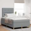 Boxspring Bed with Headboard Light Grey 120 x 190 cm Fabric