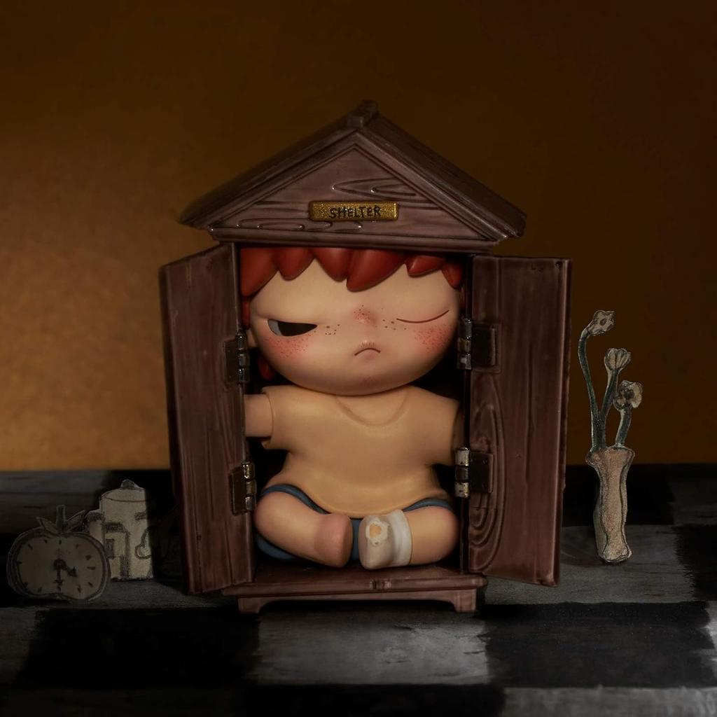 POP MART Фигурки серии Hirono Shelter, Фигурки с подвижными элементами со случайным дизайном, Коллекционные игрушки, Домашние украшения, Подарки на праздник и день рождения