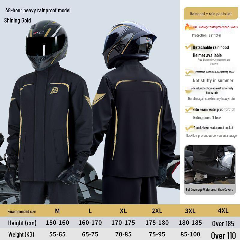 Водонепроницаемый мотоциклетный костюм - Комплект плаща и брюк для электромобиля для использования на открытом воздухе