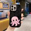 Phone case: 2D flat design, suitable for iPhone 18 17 16 15 14 13 Pro protective case, pink little octopus, perfect Christmas and Halloween holiday gi