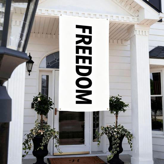 Yousheng Садовый флаг Свободы Чарли Баннер с люверсами Уличный Устойчивый к выцветанию Патриотический флаг для украшения палубы, патио, крыльца, заднего двора