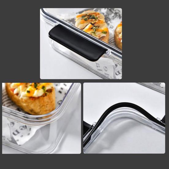 1/3 шт. прозрачная коробка для еды герметичный контейнер для ланча с крышкой без BPA прозрачный штабелируемый пыленепроницаемый контейнер для хранения еды, пригодный для мытья в посудомоечной машине