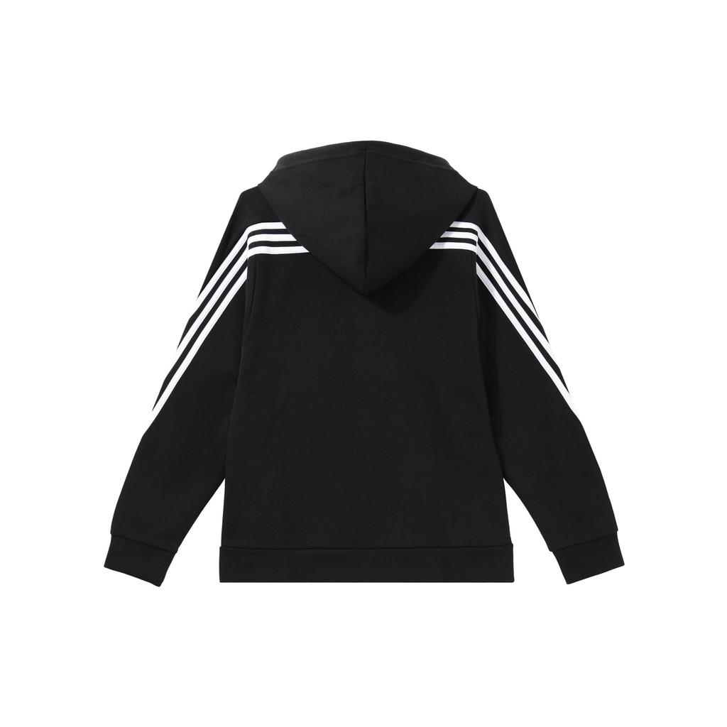 adidas Женская спортивная одежда Future Icons Куртка с капюшоном на молнии 3 полоски Черный H57287