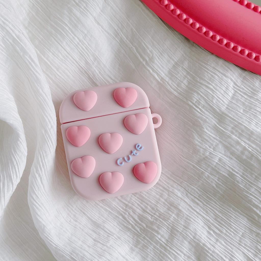 3D чехлы для наушников для AirPods, милый розовый защитный чехол с любовью для наушников, чехол для Apple Airpods 1/2/3/Pro