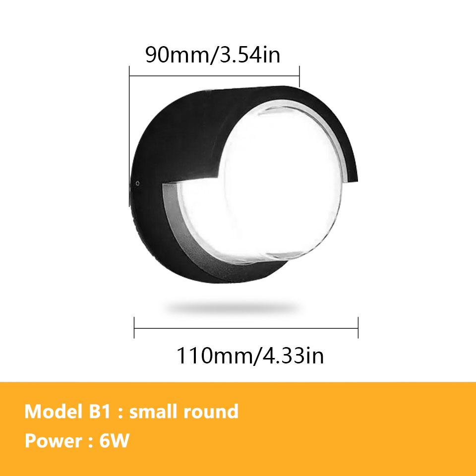 6 Вт 12 Вт Водонепроницаемый светодиодный настенный светильник IP66 для внутреннего и наружного использования, с радарным датчиком движения, для крыльца, домашний бра, декоративное освещение