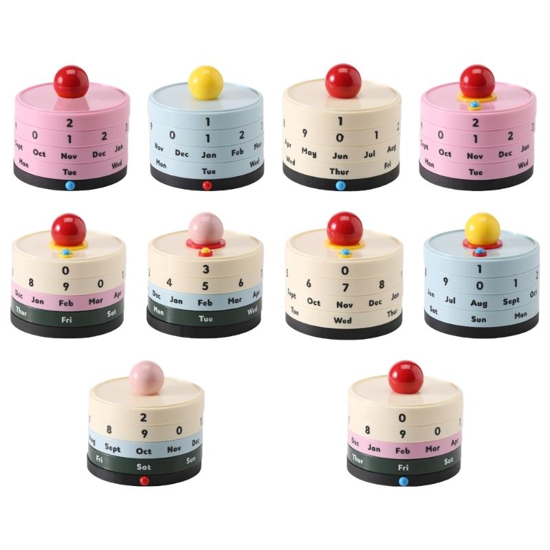 High Aesthetic Rotating Perpetuals Calendar Desk Accessories Ideal For Women Creative Homes Lover Creative Individuals