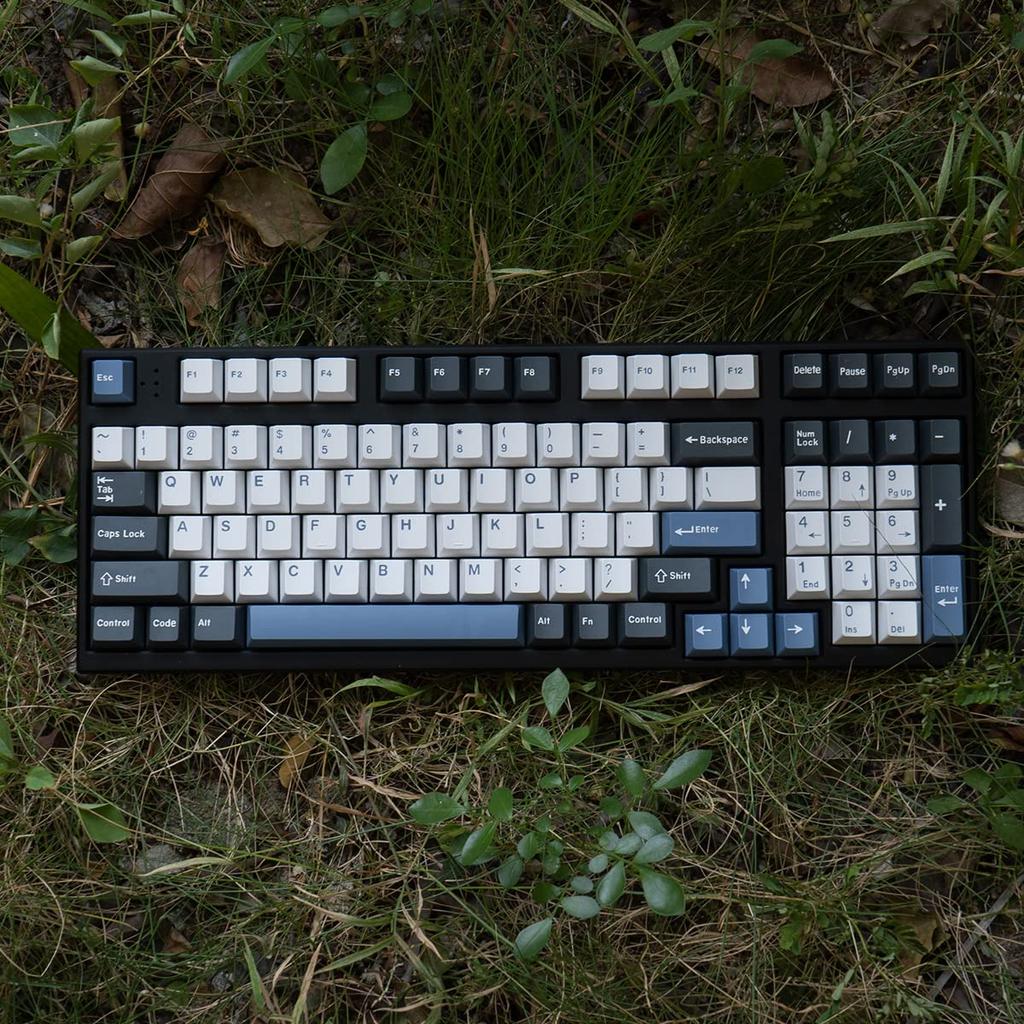 Arctic Blue White Keycaps Full Set 173 Keys Cherry Profile Doubleshot Custom Keycaps Cherry MX Gateron Kailh Box Switch Mechanical Gaming Gear