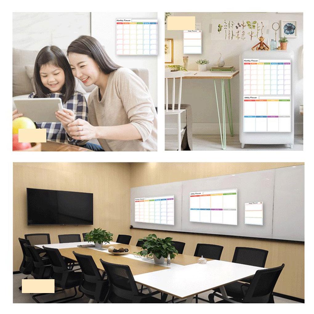 Наклейка-расписание на холодильник для спальни, съемная, для записей, напоминание, стираемая белая доска для письма