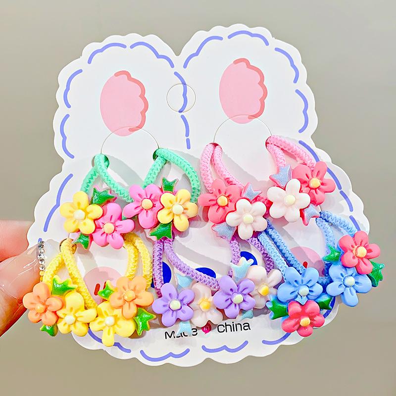 10 шт., милый бантик, эластичная лента для волос, веревка для волос с героями мультфильмов для девочек, милый держатель для хвоста, резинка для волос, детские резинки для волос, резинки для волос