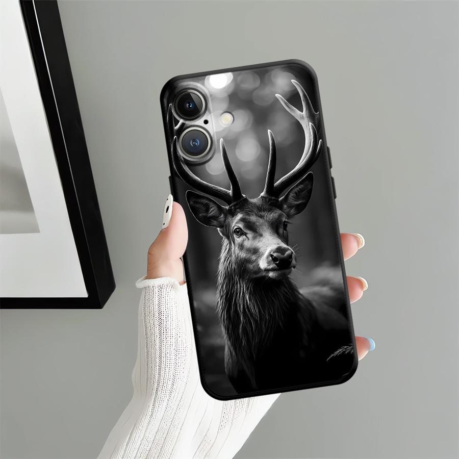 Чехол Funda для телефона с узором из темных оленей для Apple iPhone 17 Pro Max 13 Air 12 16 14 15 Pro 7 8 XR XS MAX 11