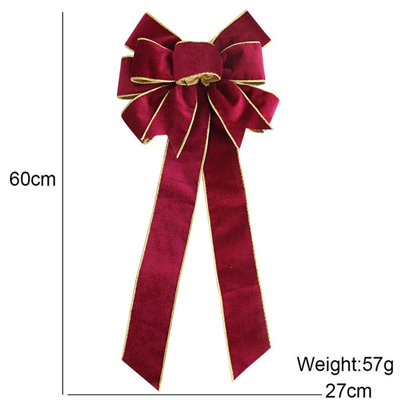 Christmas Big Ribbon Bow Outdoor Front Door Decorations Christmas Tree Hanging Red Bows New Year 2025 Supplies Home Ornaments