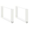 VidaXL Coffee Table Legs U-Shape 2 Pieces White 70 X (30-31) Cm Steel 4013145