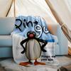 1pc Pingu2 Theme Blanket - Digital Print, Polyester, Cozy for All Seasons, Perfect for Outdoor, and Travel
