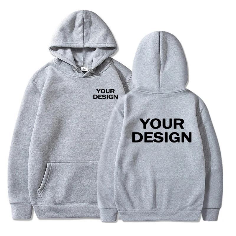 Custom Prints Men's Women's Hoodies Loose Casual Wear Solid Color Hoodies Long Sleeve Hooded Personality Streetwear Sweatshirts