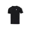 Neo Solid Stripe Logo Casual Round Neck T-Shirt Men Tops Black HN8779