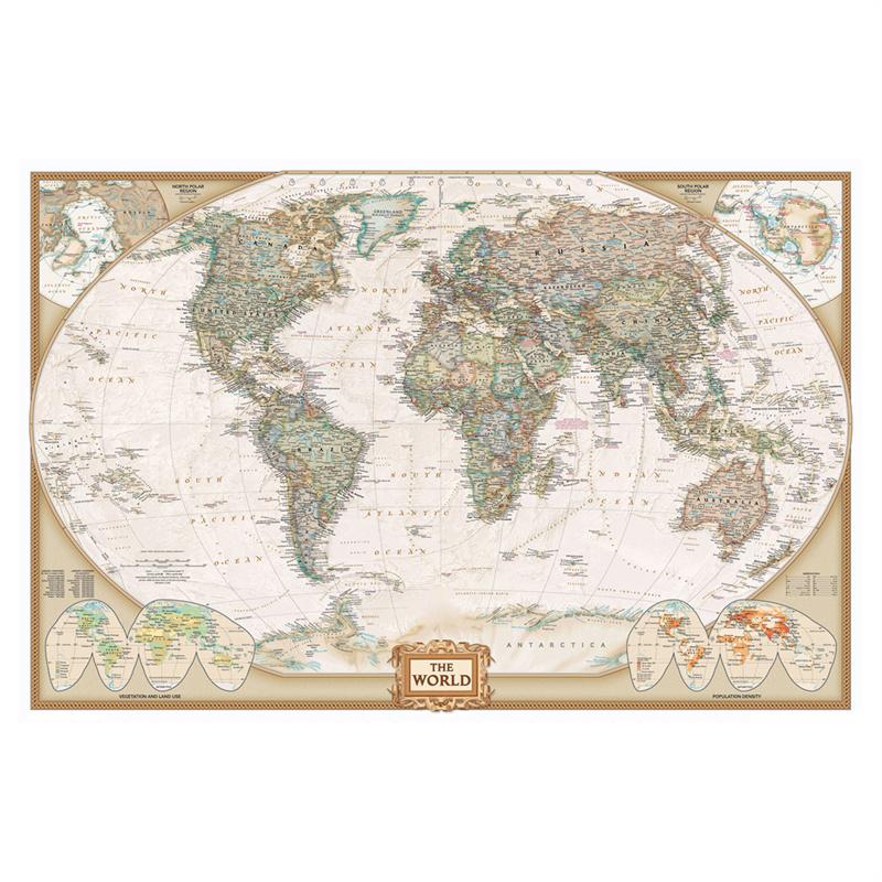 Карта мира, большая ретро-карта, принты плакатов, настенный художественный фон, ткань, домашний декор для гостиной, стены