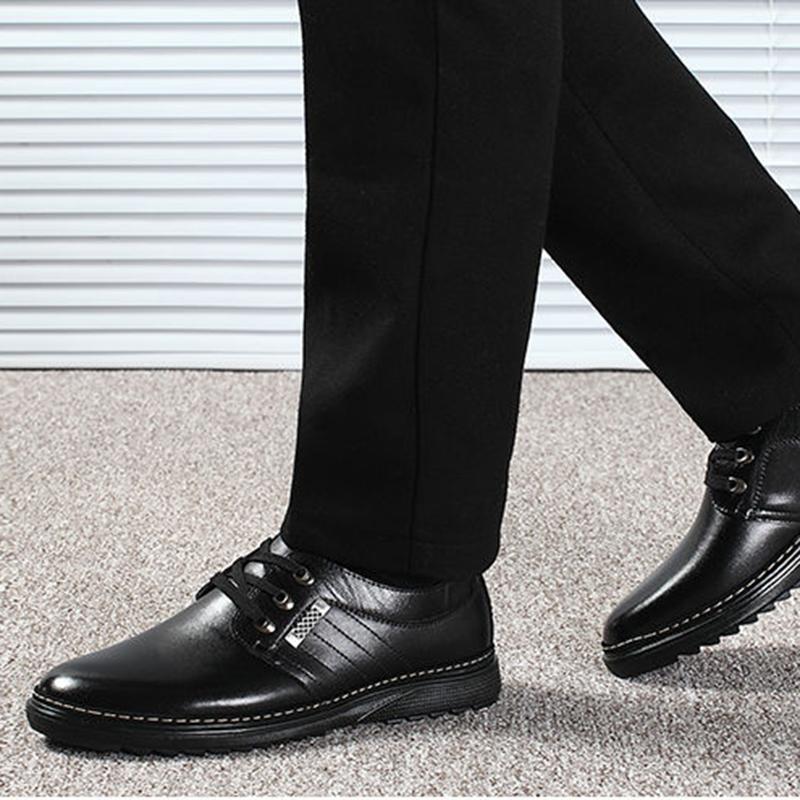 Business Leather Shoes Men Padded Non-slip Casual Soft Bottom Korean Version of The Shoes Men