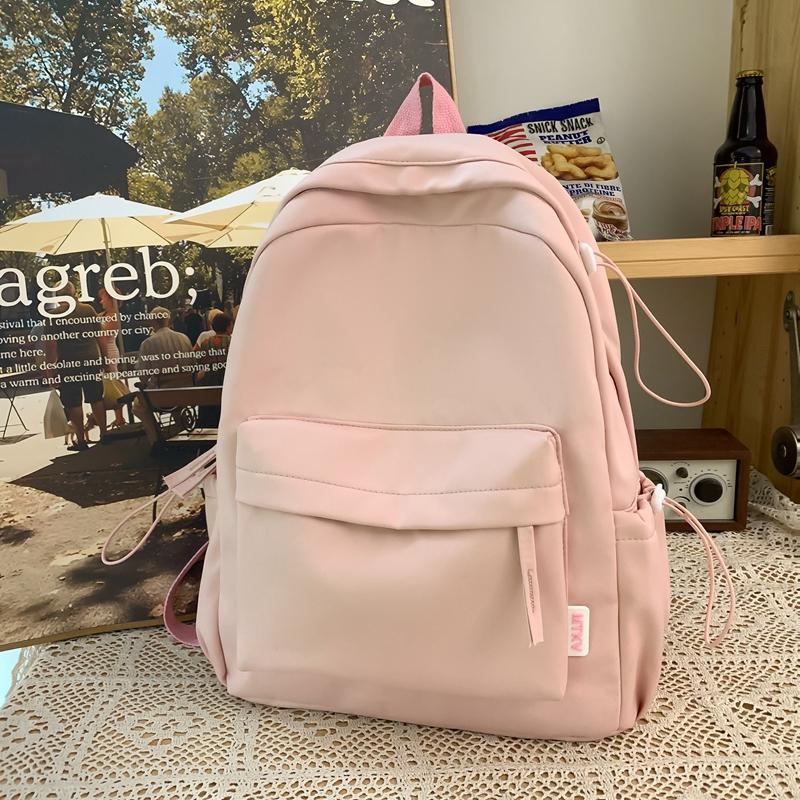 Сплошной цвет рюкзак женский кампус младших классов средней школы школьный ранец