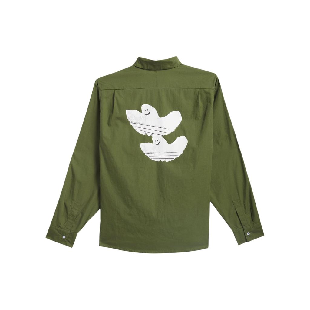 Adidas Originals Shmoofoil Спортивная рубашка с длинными рукавами на пуговицах Топы унисекс Wild-Pine IU0081