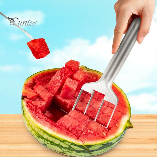 Арбузный резак слайсер из нержавеющей стали, инструмент двойного назначения для нарезки фруктов, арбуза, манго, дыни, ананаса, многофункциональный кухонный гаджет