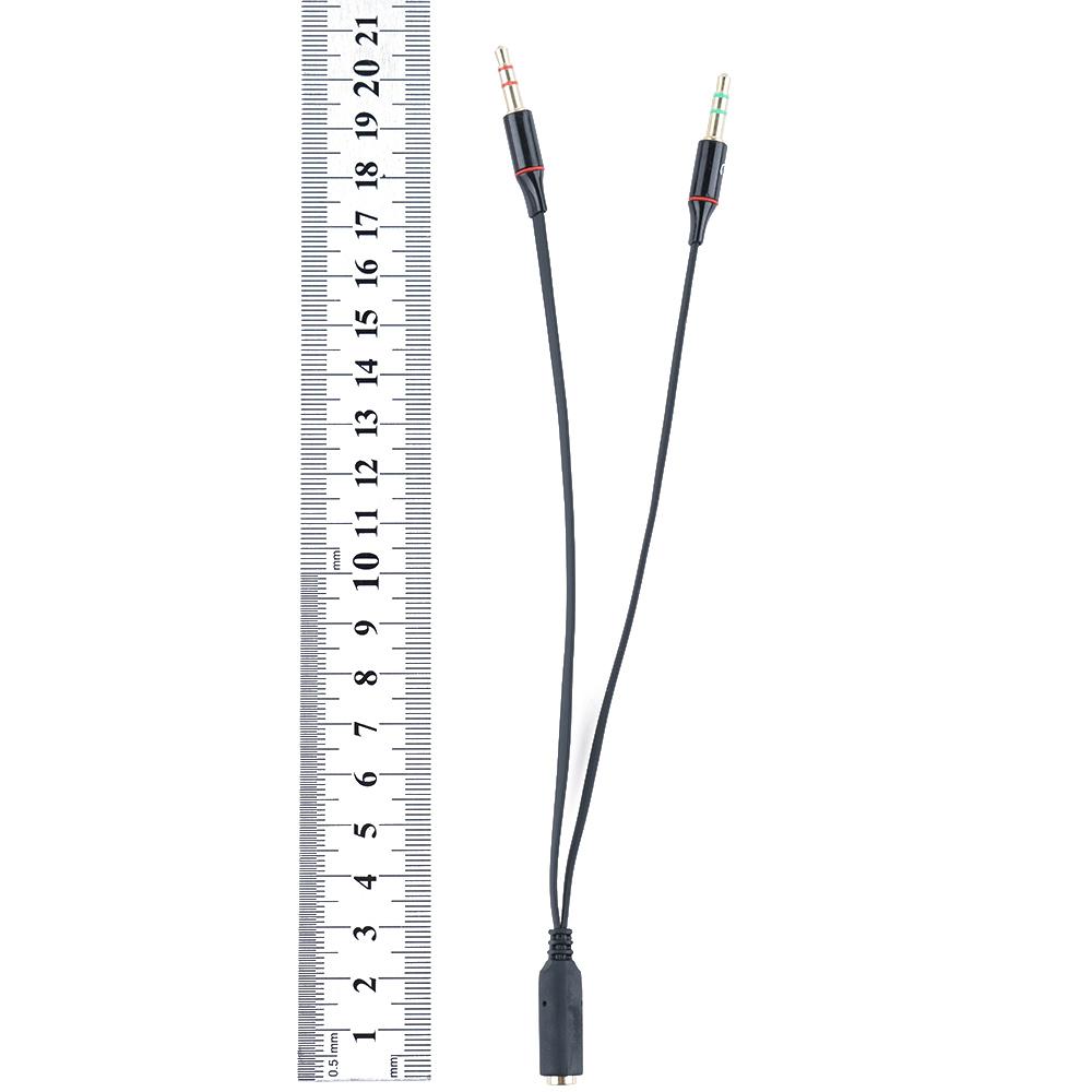 Durable Useful Universal Headphone Audio Cable Earphone Microphone Splitter Earphone Adapter Cord