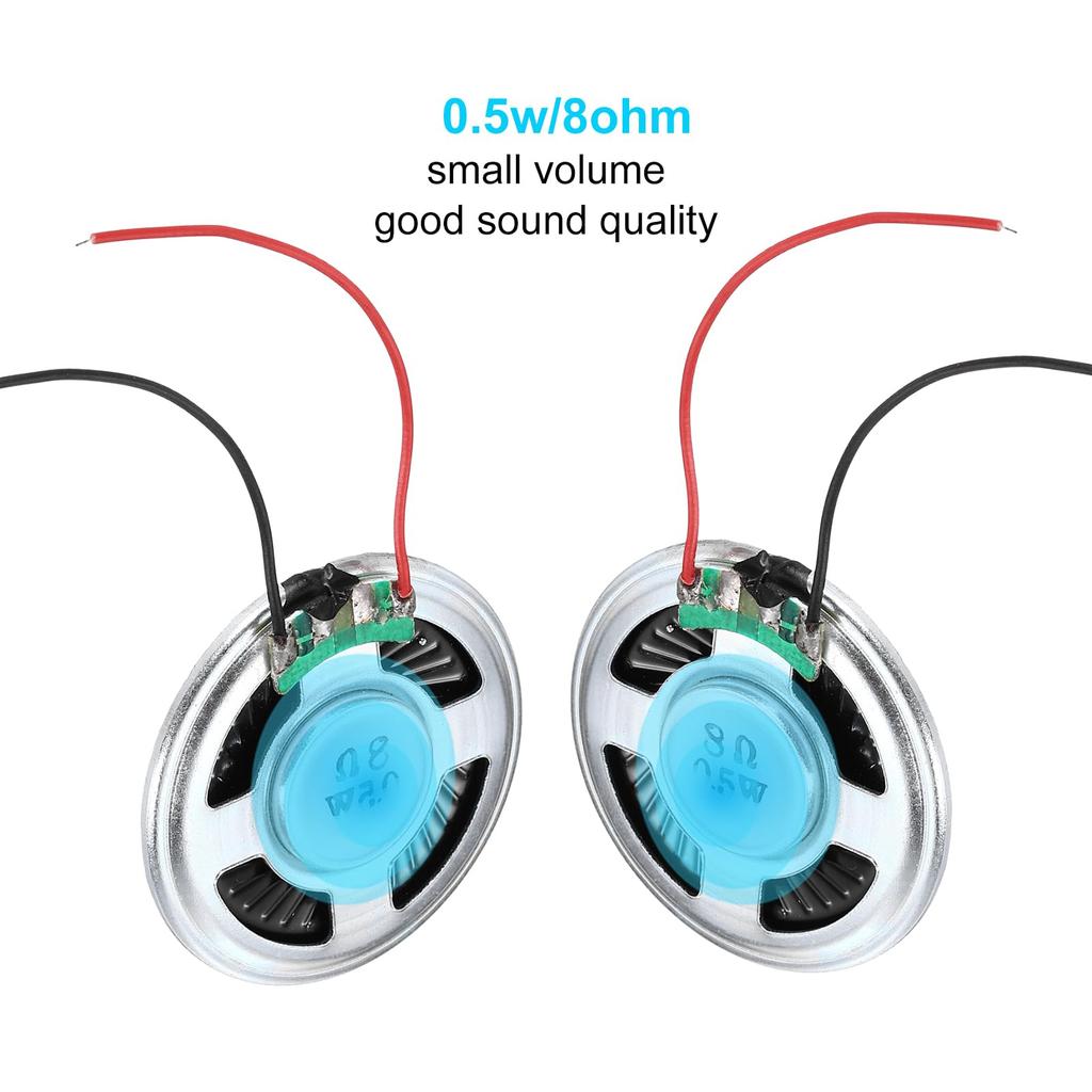 Uxcell 4 шт. 8 Ом Маленький динамик Металлический корпус Круглый Внутренний Микромагнитный динамик Мини-динамик для DVD EVD Мультимедиа Мобильный Портативный Рекламный