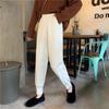 Women Pants Autumn and Winter Black Casual Knitted Pants Loose Elastic Nine Points Harlan Radish Pencil Pants
