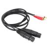 Dual Male To Dual XLR Female Cable 1.5m OFC HiFi Dual XLR Female Adapter Microphone Cord for Amplifi