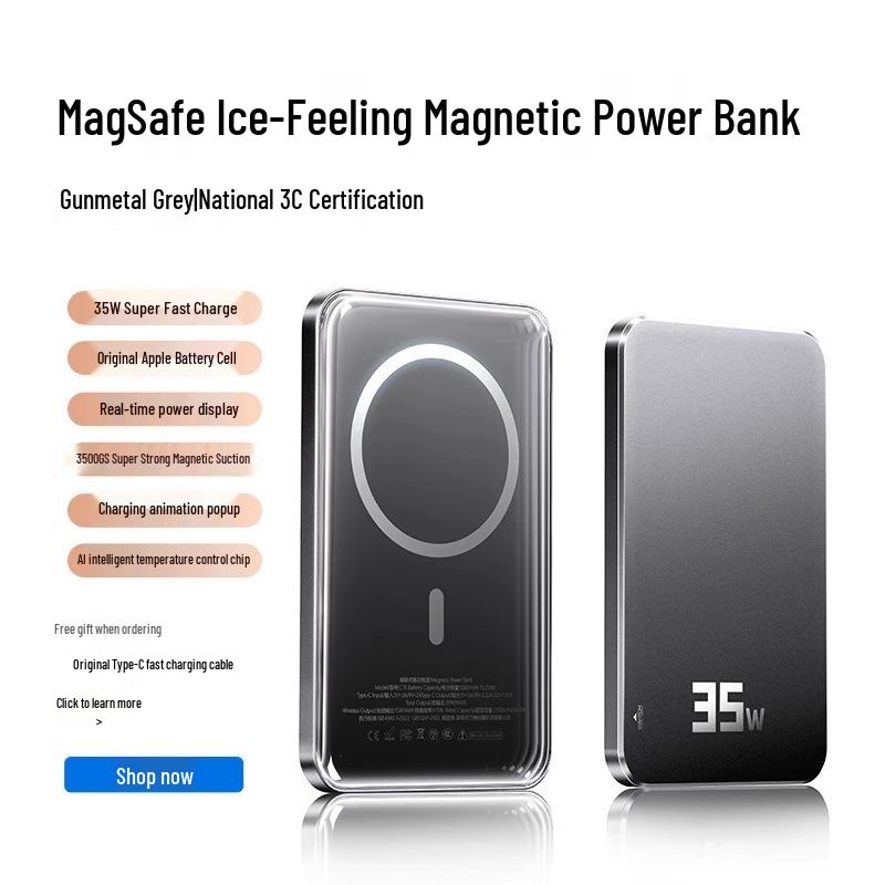 Ultra-Thin 8mm Magnetic 15W Fast Charger for iPhone 16