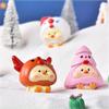 Mini Christmas Snowman Santa Hat Cartoon Animals Micro Landscaping Ornaments Resin Car Ornaments Christmas Decoration Gifts