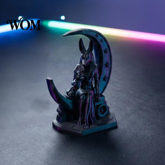 Уникальные Атмосферные Украшения 3D Печатная Фигурка Анубиса Луна, Статуя Древнеегипетской Мифологии, Статуя Полумесяца Темный Стиль Волк Настольное Украшение,