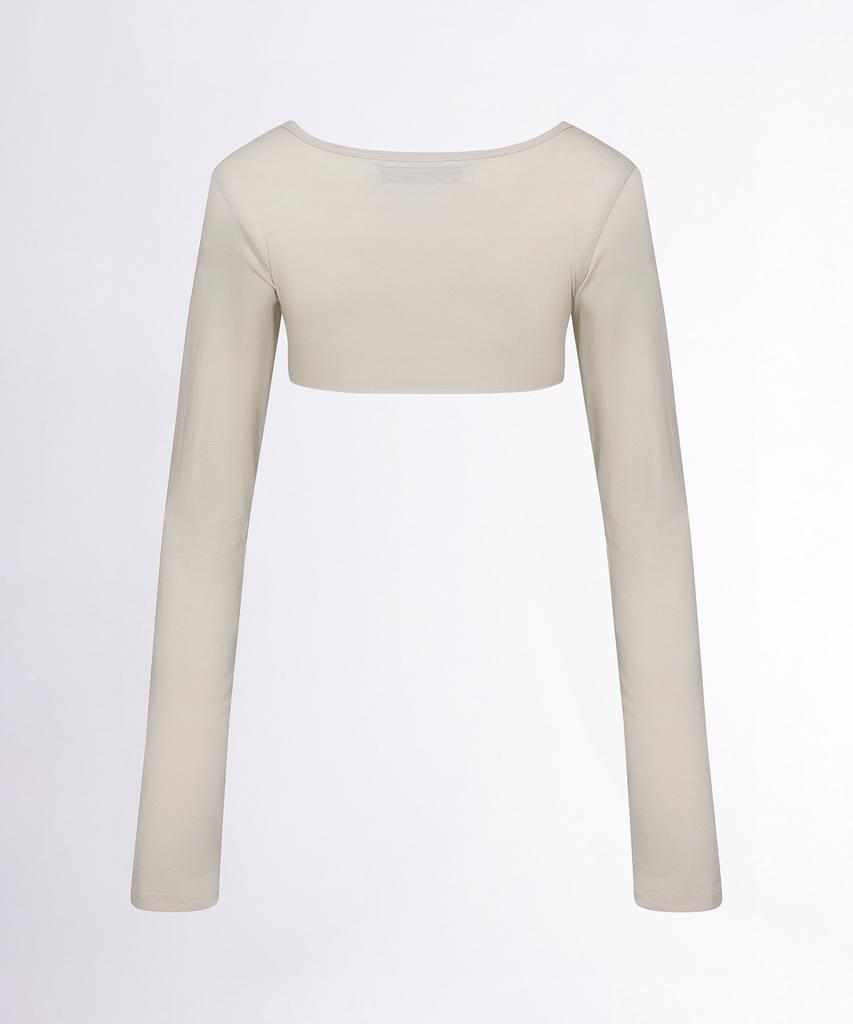 SCULPTOR Micro Underboob Tee Beige