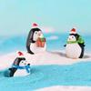 Home Decoration Supplies 4pcs Mini Resin Penguin Micro World Landscape Bonsai Ornaments Xmas Home Garden Decoration Accessories