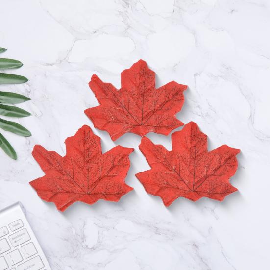 200 шт. искусственных кленовых листьев, реалистичные поддельные шелковые красочные осенние кленовые листья, украшение