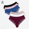6Pcs Plus Size Sexy Panties Set Women Lace Wave Trim Stretch Cheeky Briefs Thongs 0Xl-5Xl