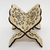 Muslim Book Holder Exquisite Engraving Beautiful Polished Wooden Folding Book Stand for Offices Living Rooms Type 1
