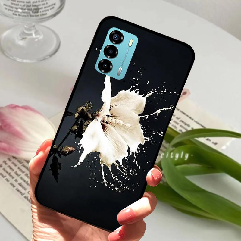 Чехол для ZTE Blade V40 Vita 8045 6.75" Животный Мультяшный Мягкий Силикон Funda для ZTE Blade V40 Vita Чехол для Телефона V40Vita Черный Coque