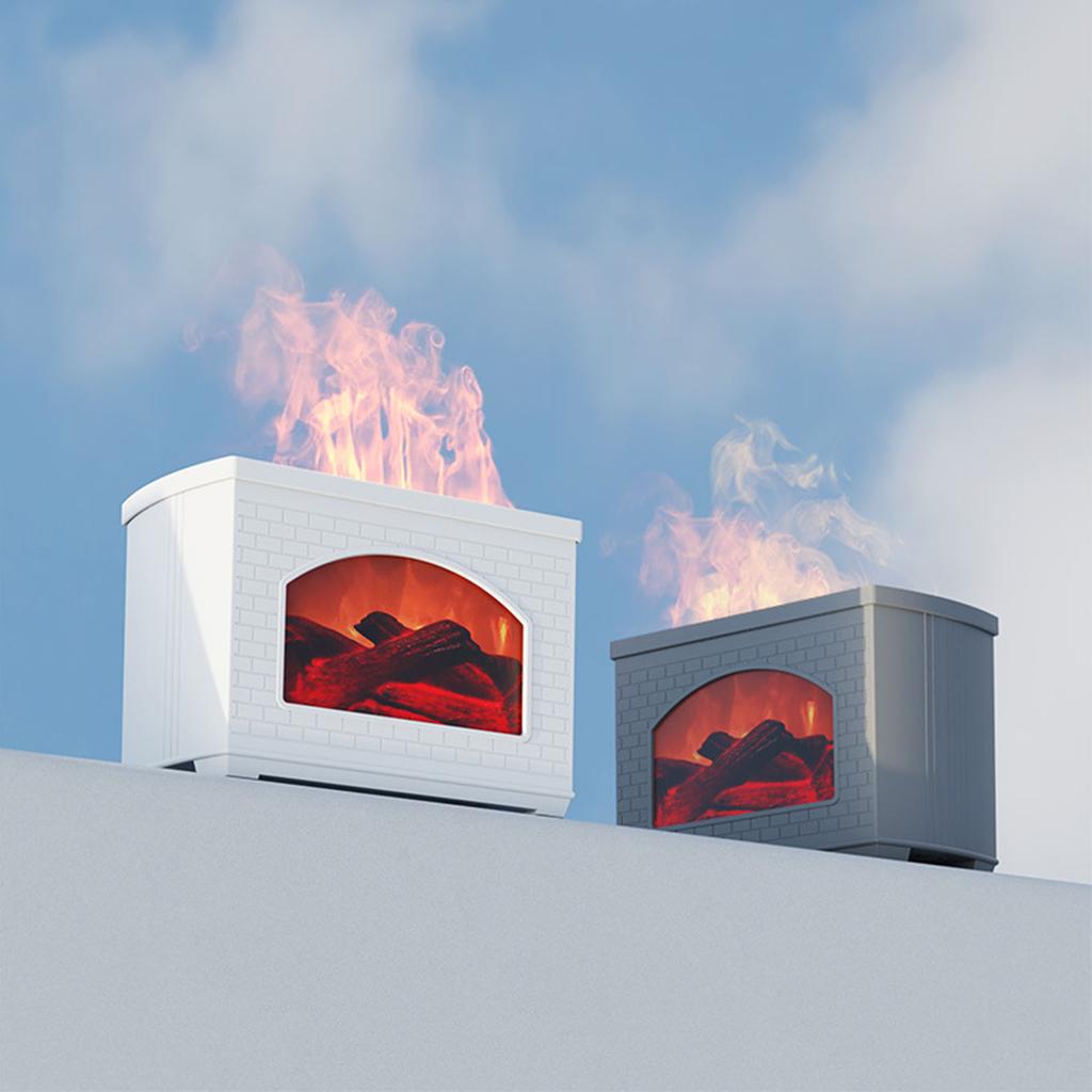 270 мл Увлажнитель воздуха с эффектом тумана, дизайн имитации камина, защита от отключения питания, диффузор огня для дома, черный