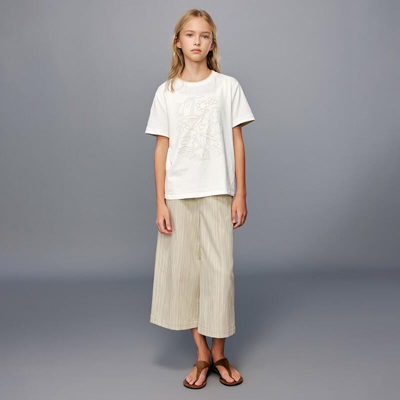 Укороченные брюки из бамбука и хлопка для девочек ELLE KIDS